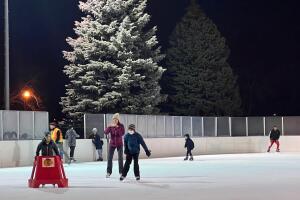 Competencia de patinajes sobre hielo. (Imagen temática). 