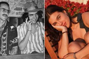 Jorge Poza, su hijo Sebastián y Romina