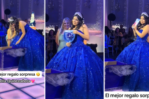Quinceañera recibió un kit de limpieza como regalo