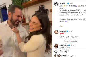 Por medio de un pastel, Ana Brenda Contreras y su esposo revelaron que su bebé es una niña.