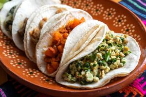 Mexican stew tacos "guisados"