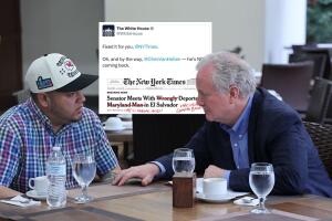 La Casa Blanca modificó un titular del NYT para burlarse del senador Van Hollen y asegurar que Ábrego García “nunca volverá”. 