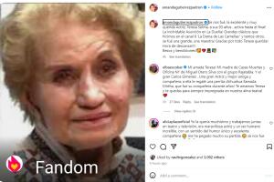 La actriz Amanda Guerrero lamentó la muerte de su colega Teresa Selma