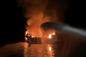 Boat Fire California