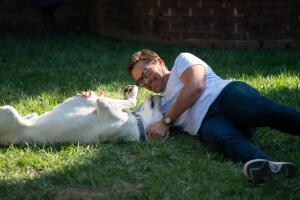 Dog Gone. Rob Lowe as John in Dog Gone. Cr. Bob MahoneyNetflix.jpg
