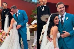 Martha Higareda y Lewis Howes se casaron en Quintana Roo, México.