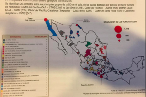 Nuevo mapa de disputas de organizaciones de narcotráfico en México