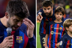 Piqué lloró con esta frase que estaría dedicada a sus hijos en su despedida del Barcelona
