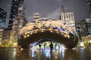 Chicago Sees First Snow Fall Of Season