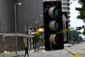 tormenta calles Houston escombros