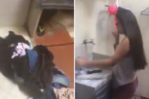 Padre obliga a su hija a lavarle la ropa por perder el año escolar por segunda vez