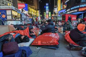 The World's Big Sleep Out in Times Square 2019