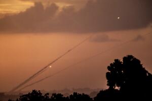 Cohetes lanzados de Gaza toaIsrael