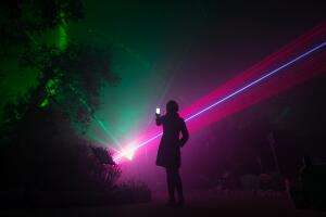 Laser Light Show Brings Christmas To The Eden Project