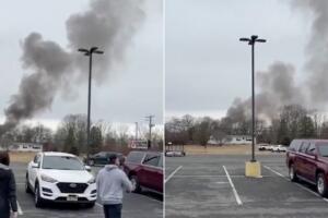 Dos helicópteros colisionan en el aire en Hammonton; activan operación de rescate.