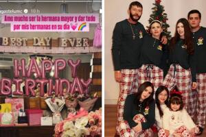 Ana Gastélum celebró el cumpleaños de su hermana el 4 de agosto; Ana Gastélum junto a sus hermanas, padres y esposo.