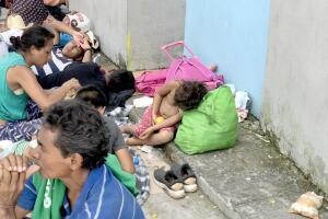 Niños en la caravana