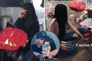 Joven recibe en San Valentín un gran ramo de rosas de su novio, quien falleció hace poco más de un mes