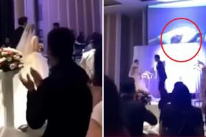 Novio expone video de infidelidad de su novia en plena boda