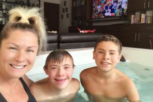 Leticia Calderón y sus hijos