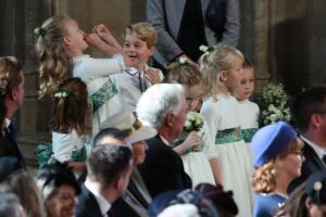 Príncipe George en la boda de la princesa Eugenie de York