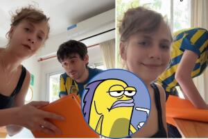 Pareja argentina se hace viral en TikTok por no saber cómo se forra un cuaderno