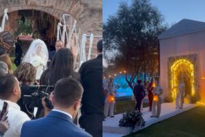 Así fue la entrada de Eva Daniela con su vestido de novia. 