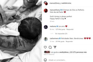 Esta es la única foto que se conoce hasta ahora del bebé de Marc Anthony y Nadia Ferreira.