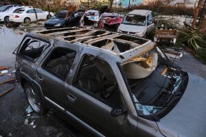 Damage in the aftermath of Hurricane Dorian in Marsh Harbour