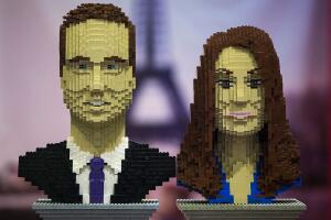 Esculturas LEGO del príncipe William y Kate Middleton
