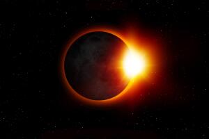 Solar Eclipse "Elements of this image furnished by NASA "