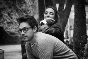 Regina Blandón y su esposo Roberto Flores