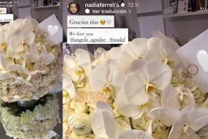 Este fue el regalo que Nodal y Ángela Aguilar le hicieron llegar a Nadia Ferreira tras anunciar se segundo embarazo de Marc Anthony.
 