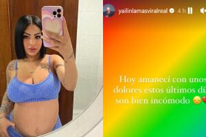 Yailin La Más Viral dio a conocer que ya tiene dolores ante el inminente nacimiento de su hija.
