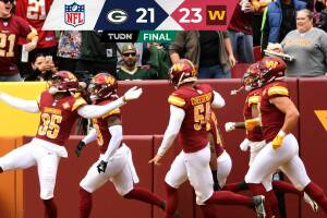 Los Wasghington Commanders sepultan a los Green Bay Packers