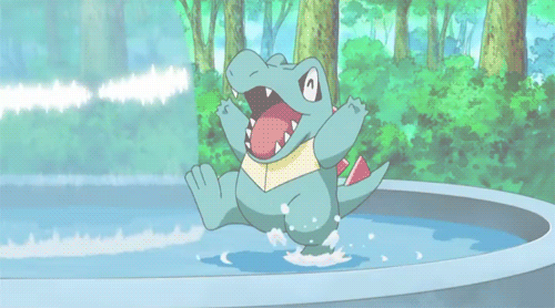 Totodile divirtiéndose