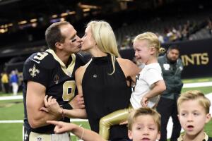 Drew Brees y su esposa
