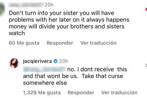 Esta es la advertencia que Jacqie Rivera recibió en medio del pleito familiar entre los Rivera.