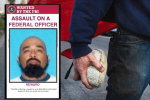 Escapa del FBI Elpidio Reyna sospechoso de herir agente pedradas protestas ICE