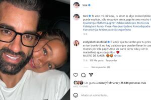 Este es el mensaje y foto que Toni Costa compartió en Instagram este fin de semana en el que expresa su amor por su hija Alaïa. 
