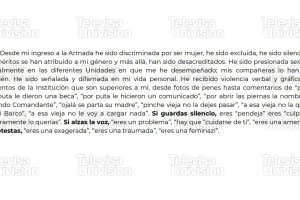 Fragmento de queja de Gloria Cházaro