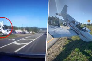 La avioneta que se estrelló en Cobb Parkway es una Grumman American AA-1.