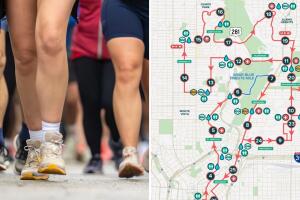 maraton san antonio 2025 cierres viales transporte estacionamiento texas