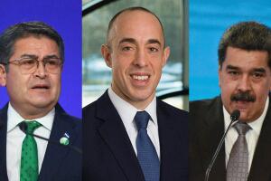 Emil Bove with Juan Orlando Hernandez and Nicolas Maduro