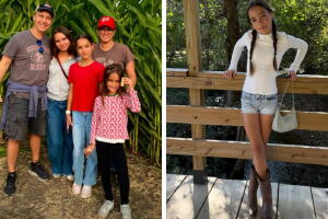 Chad Lowe, su esposa Kim Painter y sus tres hijas; Fiona Lowe