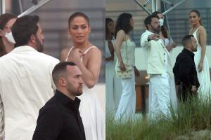 JLo y Ben Affleck departieron en la exclusiva fiesta junto a Violet, la única de los tres hijos del actor que fue vista en dicha reunión.   