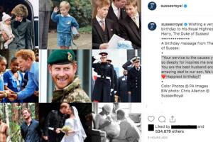 Felicitación al príncipe Harry por sus 35 años