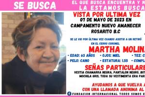 Martha Molina desaparecida México Tijuana Playas Rosarito