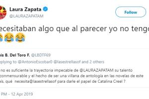 Laura Zapata en Twitter