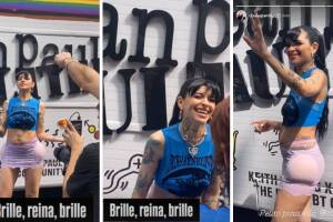 Cazzu en la Marcha LGBTIQ+ 2024 en Argentina